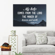 Psalm 121:2 My help comes from the Lord Scripture canvas wall art