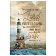 Bible verse wall art: Proverbs 18:10 The name of the Lord is a fortified tower canvas print