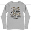 Fall for Jesus he never leaves leopard Christian long sleeve t-shirt - Autumn Thanksgiving gifts - Gossvibes