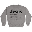 Definition of Jesus sweatshirt - Christian sweatshirts - Gossvibes