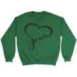 Jesus in my heart Christian sweatshirt | Jesus sweatshirts - Gossvibes