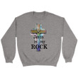 Jesus is my rock cross Christian sweatshirt - Gossvibes