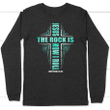 Jesus the rock is how I roll long sleeve t-shirt | christian apparel - Gossvibes