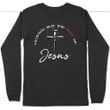 Nothing but the blood of Jesus long sleeve t-shirt - Gossvibes