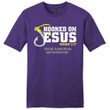 Hooked on jesus mark 1:17 mens Christian t-shirt - Gossvibes