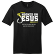 Hooked on jesus mark 1:17 mens Christian t-shirt - Gossvibes