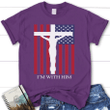 I am with Him Jesus cross women's Christian t-shirt - Gossvibes