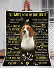 Personalized Pet Loss Gift, DogMemorial Blanket, I'll Meet You In The Light Blanket - Personalized Sympathy Gifts - Spreadstore