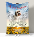 Pet Memorial Blanket, Personalized Dog Memorial Gift, As I Sit In Heaven Blanket - Personalized Sympathy Gifts - Spreadstore