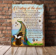 Custom Dog Memorial Wall Art, Personalized Dog Canvas, Waiting At The Door - Personalized Sympathy Gifts - Spreadstore