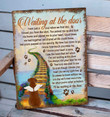 Custom Dog Memorial Wall Art, Personalized Dog Canvas, Waiting At The Door - Personalized Sympathy Gifts - Spreadstore