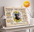 Personalized Pet Memorial Gifts Rottweiler Dog Wall Art Canvas Missing You Always - Personalized Sympathy Gifts - Spreadstore