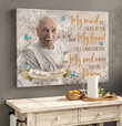 Custom Photo Print Sympathy Gifts For Loss Of Father My Mind Still Talks To You - Personalized Sympathy Gifts - Spreadstore