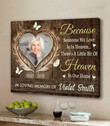 Custom Canvas Memorial Wall Art, Grief gifts, Personalized Bereavement Gifts, There's a little of heaven - Personalized Sympathy Gifts - Spreadstore