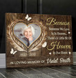 Custom Canvas Memorial Wall Art, Grief gifts, Personalized Bereavement Gifts, There's a little of heaven - Personalized Sympathy Gifts - Spreadstore
