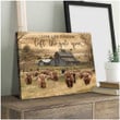 Ohcanvas Live Like Someone Left The Gate Open Highland Cattle Canvas Wall Art Decor