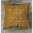 For I am not ashamed of the gospel Romans 1:16 Bible verse pillow - Christian pillow, Jesus pillow, Bible Pillow - Spreadstore