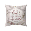 But take heart I have overcome the world John 16:33 Christian pillow - Christian pillow, Jesus pillow, Bible Pillow - Spreadstore