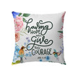 Job 11:18 Having hope will give you courage Bible verse pillow - Christian pillow, Jesus pillow, Bible Pillow - Spreadstore