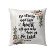 Be strong and take heart Psalm 31:24 Bible verse pillow - Christian pillow, Jesus pillow, Bible Pillow - Spreadstore