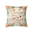 Courage, Dear Heart Christian pillow - Christian pillow, Jesus pillow, Bible Pillow - Spreadstore