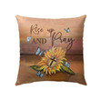 Rise up and pray sunflower cross pillow - Christian pillow - Christian pillow, Jesus pillow, Bible Pillow - Spreadstore