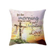 Bible verse pillow: Psalm 143:8 Let the morning bring me word of your unfailing love - Christian pillow, Jesus pillow, Bible Pillow - Spreadstore
