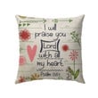 I will praise you, Lord, with all my heart Psalm 138:1 Christian pillow - Christian pillow, Jesus pillow, Bible Pillow - Spreadstore