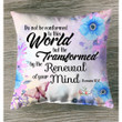Romans 12:2 Do not be conformed to this world Bible verse pillow - Christian pillow, Jesus pillow, Bible Pillow - Spreadstore