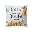 Gather here with grateful hearts Thanksgiving pillow - Christian pillow, Jesus pillow, Bible Pillow - Spreadstore