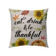 Eat drink and be thankful Christian pillow - Christian pillow, Jesus pillow, Bible Pillow - Spreadstore