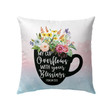 Psalm 23:5 My cup overflows with your blessings Christian pillow - Christian pillow, Jesus pillow, Bible Pillow - Spreadstore