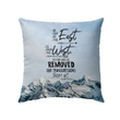 As far as the east is from the west Psalm 103:12 Bible verse pillow - Christian pillow, Jesus pillow, Bible Pillow - Spreadstore