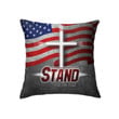 Stand for the flag and kneel for the cross Christian pillow - Christian pillow, Jesus pillow, Bible Pillow - Spreadstore