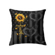 Faith cross sunflower Christian pillow - Christian pillow, Jesus pillow, Bible Pillow - Spreadstore