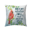 God is my salvation Isaiah 12:2 Bible verse pillow - Christian pillow, Jesus pillow, Bible Pillow - Spreadstore