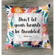 John 14:1 Don���t let your heart be troubled Bible verse pillow - Christian pillow, Jesus pillow, Bible Pillow - Spreadstore