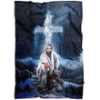Jesus Outstretched Hands Saves Christian blanket - Gossvibes