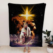 The Lion of Judah, Jesus reaching out his hand Christian blanket - Gossvibes