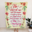 He saved us because of his mercy Titus 3:5 Bible verse blanket - Gossvibes