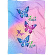 Faith Hope Love Butterfly Christian blanket - Gossvibes