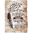 Psalm 91:4 He will cover you with his feathers Christian blanket - Gossvibes