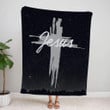 The word Jesus in cross Christian blanket - Gossvibes