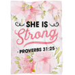 She is strong Proverbs 31:25 Christian blanket - Gossvibes
