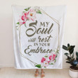 My soul will rest in your embrace Christian blanket - Gossvibes