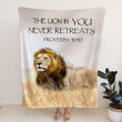 Proverbs 30:30 The Lion in You never retreats Bible verse blanket - Gossvibes