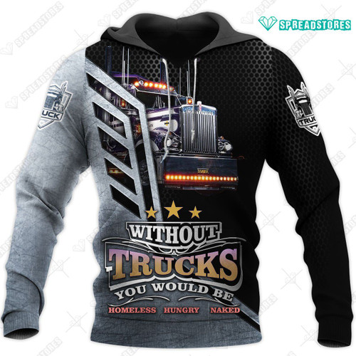Spread stores Beautiful Truck 3D Violet Kw 1302  Hoodie Over Print Plus Size