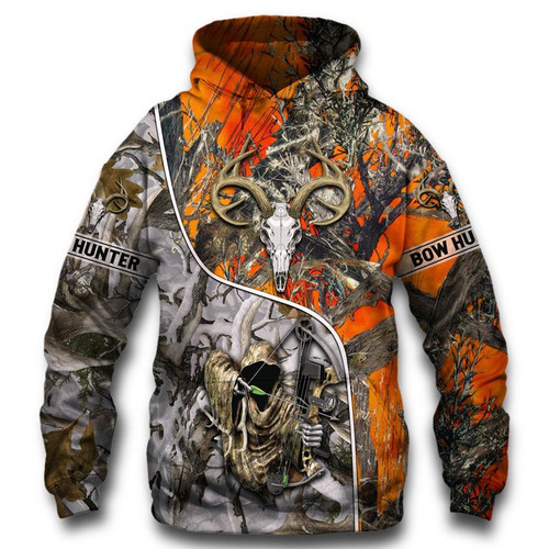Spread Store 3D Bow Hunter Shirt In Orange 2810, Hoodie, S