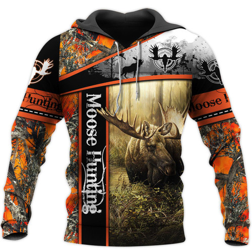 Beautiful Hunting Moose Camo 3D All Over Printed Shirts
