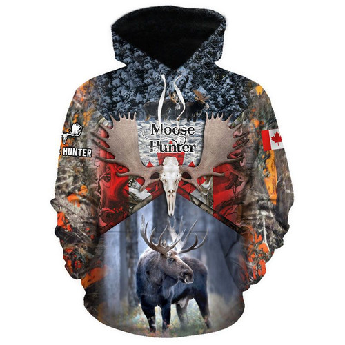 Spread Stores Shirt Moose 0810 CA Hunting 3D Hoodie All Over Print Plus Size